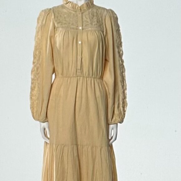 Sezane Dresses & Skirts - Sezane Mock Neck Long Dress in Neutral Color Size 38/6